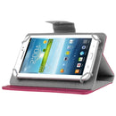 Universal Crazy Horse Texture Horizontal Flip Leather Case with Holder for 8 inch Tablet PC(Magenta)
