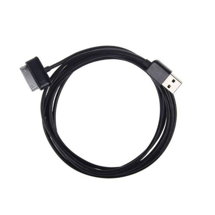 1m 30 Pin to USB Cable, For Galaxy Tab P1000 / P3100 / P5100 / P6200 / P6800 / P7100 / P7300 / P7500 / N5100 / N8000(Black)