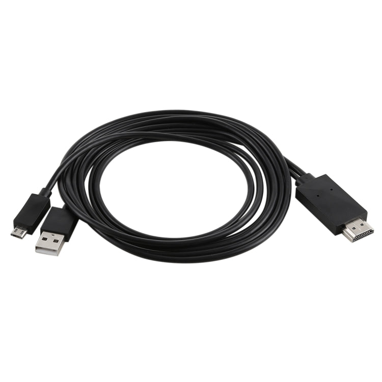 1.8m Multi Use Micro USB MHL to HDMI HDTV Adapter Cable, Support 1080P Full HD Output, For Galaxy S6 / S IV / i9500 / Galaxy Note III / N9000 / Galaxy SIII / i9300 / Galaxy Note II / N7100(Black)