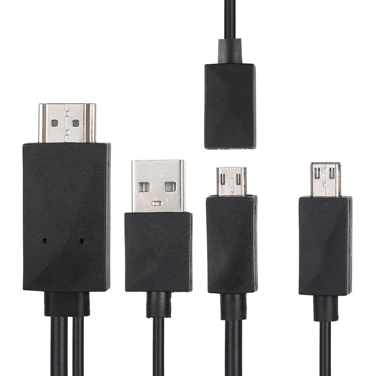 1.8m Multi Use Micro USB MHL to HDMI HDTV Adapter Cable, Support 1080P Full HD Output, For Galaxy S6 / S IV / i9500 / Galaxy Note III / N9000 / Galaxy SIII / i9300 / Galaxy Note II / N7100(Black)
