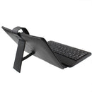 10 inch Universal Tablet PC Leather Tablet Case with USB Plastic Keyboard(Black)