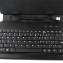 10 inch Universal Tablet PC Leather Tablet Case with USB Plastic Keyboard(Black)