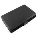 10 inch Universal Tablet PC Leather Tablet Case with USB Plastic Keyboard(Black)