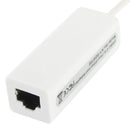 USB 2.0 Ethernet Adapter for Tablet PC / Android TV, Length: 20cm(White)