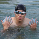 Finger Flexible Silicone Swimming Gloves (Samll Size)(Blue)
