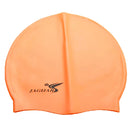 Pure Color Style Elastic Silicone Swimming Cap / Swimming Hat, SC310(Orange)