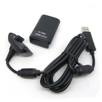 4800mAh Rechargeable Battery Pack & Chargeable Cable for XBOX 360(Black)