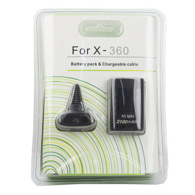 4800mAh Rechargeable Battery Pack & Chargeable Cable for XBOX 360(Black)
