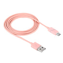 1M Circular Bobbin Gift Box Style Micro USB to USB 2.0 Data Sync Cable with LED Indicator Light, For Samsung, HTC, Sony, Huawei, Xiaomi(Pink)