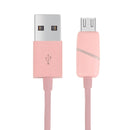 1M Circular Bobbin Gift Box Style Micro USB to USB 2.0 Data Sync Cable with LED Indicator Light, For Samsung, HTC, Sony, Huawei, Xiaomi(Pink)