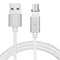 1m Metal Head Magnetic Micro USB to USB Data Sync Charging Cable, For Samsung, Huawei, HTC, Xiaomi Mobile Phones(Silver)