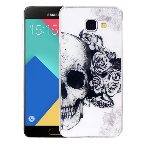For Galaxy A5 (2016) / A510 Skull Pattern IMD Workmanship Soft TPU Protective Case