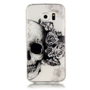 For Galaxy S6 Edge / G925 Skull Pattern IMD Workmanship Soft TPU Protective Case