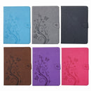 For Galaxy Tab A 8.0 / T350 Pressed Flowers Butterfly Pattern Horizontal Flip PU Leather Case with Magnetic Buckle & Holder & Card Slots & Wallet(Purple)