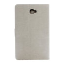 For Galaxy Tab A 10.1 Pressed Flowers Butterfly Pattern Horizontal Flip PU Leather Case with Magnetic Buckle & Holder & Card Slots & Wallet(Grey)