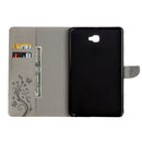 For Galaxy Tab A 10.1 Pressed Flowers Butterfly Pattern Horizontal Flip PU Leather Case with Magnetic Buckle & Holder & Card Slots & Wallet(Grey)