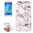 For Galaxy J5 / J500 White Marbling Pattern Soft TPU Protective Back Cover Case
