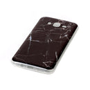 For Galaxy J7 / J700 Black Marbling Pattern Soft TPU Protective Back Cover Case