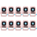10 PCS Rear Camera Lens Cover + Flashlight Bracker for Galaxy S7 / G930(Rose Gold)