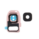 10 PCS Rear Camera Lens Cover + Flashlight Bracker for Galaxy S7 / G930(Rose Gold)