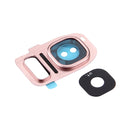 10 PCS Rear Camera Lens Cover + Flashlight Bracker for Galaxy S7 / G930(Rose Gold)