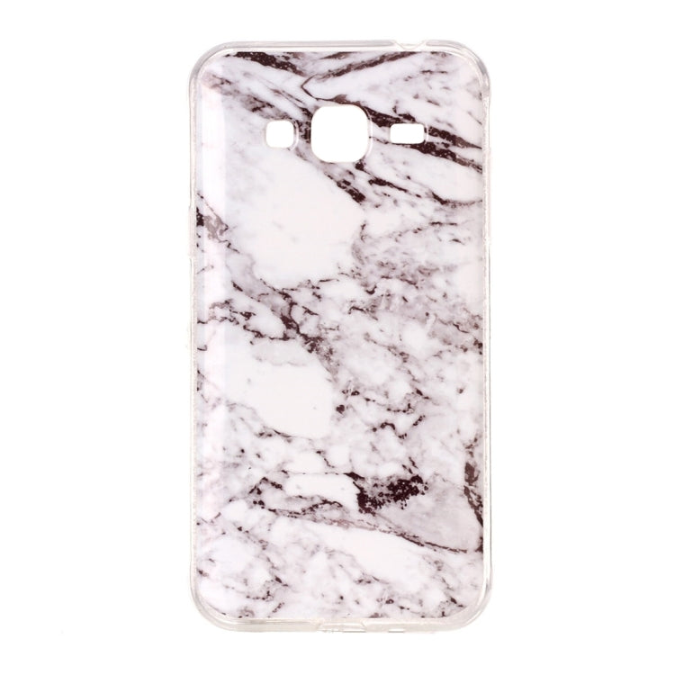 For Galaxy J3 (2016) / J310 White Marbling Pattern Soft TPU Protective Back Cover Case