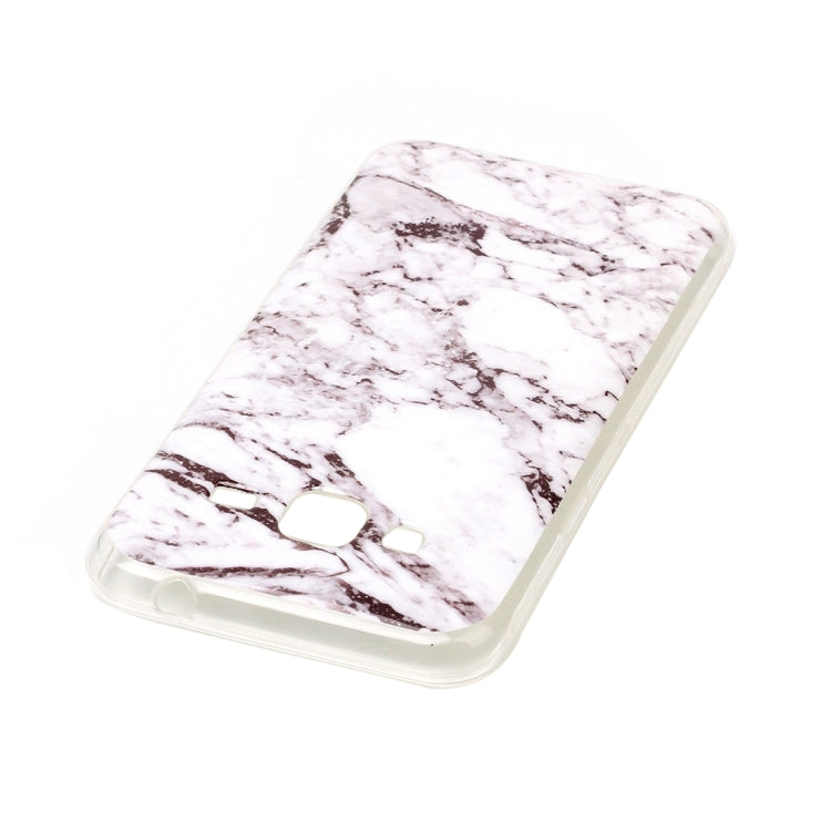 For Galaxy J3 (2016) / J310 White Marbling Pattern Soft TPU Protective Back Cover Case