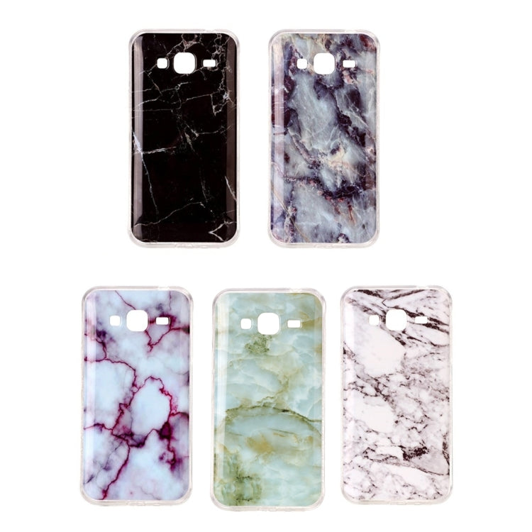 For Galaxy J3 (2016) / J310 White Marbling Pattern Soft TPU Protective Back Cover Case