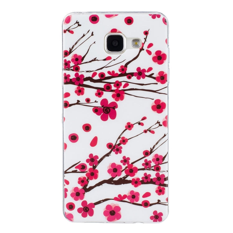 For Galaxy A5 (2016) / A510 Noctilucent Plum Pattern IMD Workmanship Soft TPU Back Cover Case
