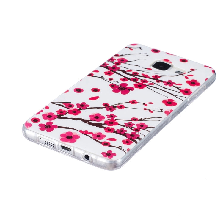 For Galaxy A5 (2016) / A510 Noctilucent Plum Pattern IMD Workmanship Soft TPU Back Cover Case