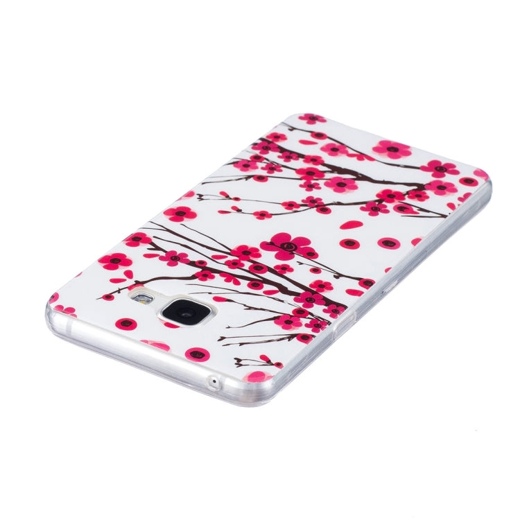 For Galaxy A5 (2016) / A510 Noctilucent Plum Pattern IMD Workmanship Soft TPU Back Cover Case