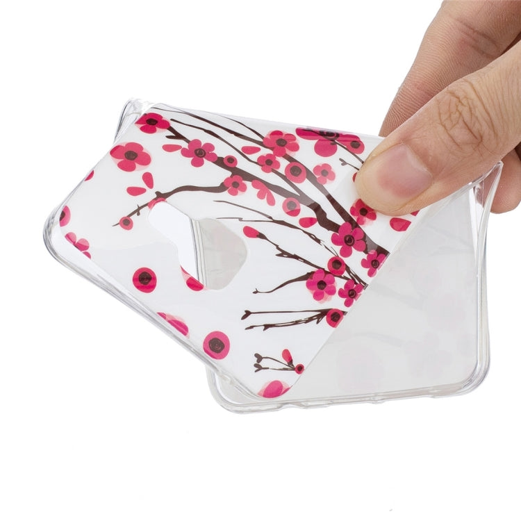 For Galaxy A5 (2016) / A510 Noctilucent Plum Pattern IMD Workmanship Soft TPU Back Cover Case