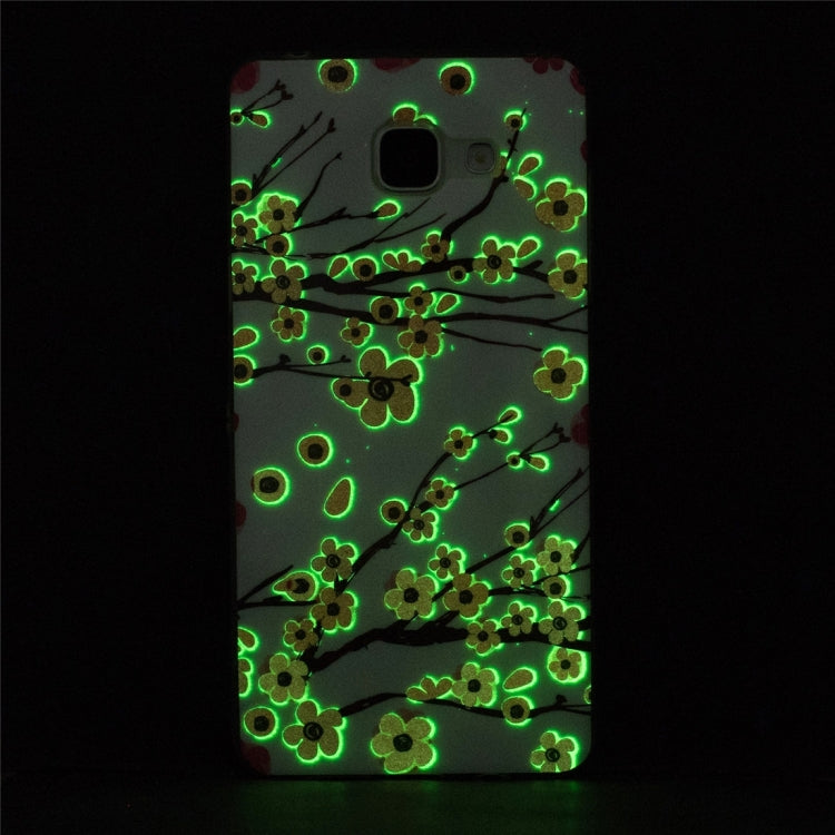 For Galaxy A5 (2016) / A510 Noctilucent Plum Pattern IMD Workmanship Soft TPU Back Cover Case