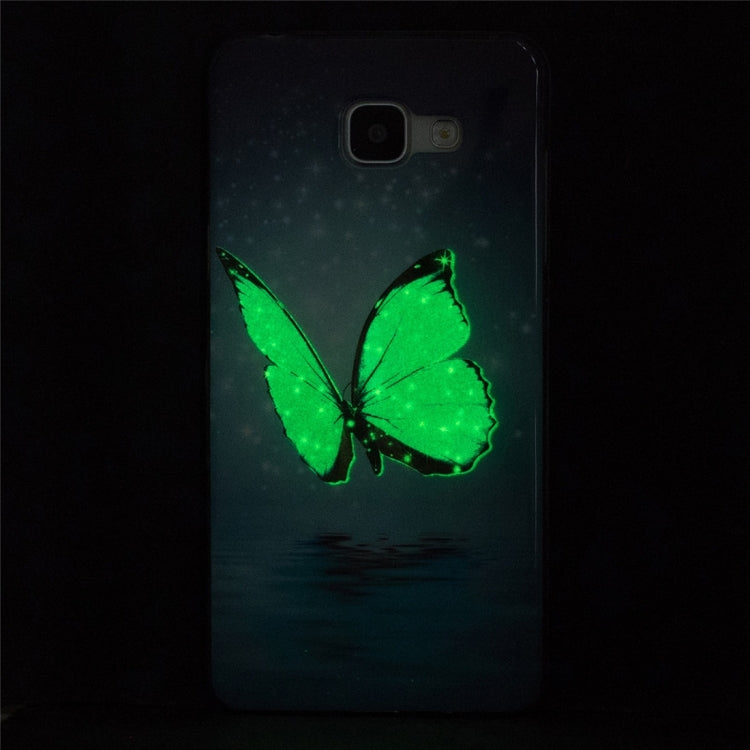 For Galaxy A5 (2016) / A510 Noctilucent Butterfly Pattern IMD Workmanship Soft TPU Back Cover Case