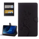 For Galaxy Tab A 10.1 (2016) / P580 Butterflies Love Flowers Embossing Horizontal Flip Leather Case with Holder & Card Slots & Wallet(Black)