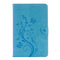 For Galaxy Tab A 10.1 (2016) / P580 Butterflies Love Flowers Embossing Horizontal Flip Leather Case with Holder & Card Slots & Wallet(Blue)