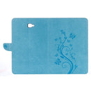For Galaxy Tab A 10.1 (2016) / P580 Butterflies Love Flowers Embossing Horizontal Flip Leather Case with Holder & Card Slots & Wallet(Blue)