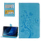 For Galaxy Tab A 10.1 (2016) / P580 Butterflies Love Flowers Embossing Horizontal Flip Leather Case with Holder & Card Slots & Wallet(Blue)