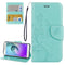 For Galaxy A3 (2017) / A320 Butterflies Love Flowers Embossing Horizontal Flip Leather Case with Holder & Card Slots & Wallet & Lanyard(Green)