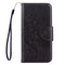 For Galaxy A5 (2017) / A520 Butterflies Love Flowers Embossing Horizontal Flip Leather Case with Holder & Card Slots & Wallet & Lanyard(Black)