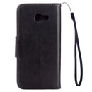For Galaxy A5 (2017) / A520 Butterflies Love Flowers Embossing Horizontal Flip Leather Case with Holder & Card Slots & Wallet & Lanyard(Black)