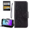 For Galaxy A5 (2017) / A520 Butterflies Love Flowers Embossing Horizontal Flip Leather Case with Holder & Card Slots & Wallet & Lanyard(Black)