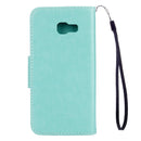 For Galaxy A5 (2017) / A520 Butterflies Love Flowers Embossing Horizontal Flip Leather Case with Holder & Card Slots & Wallet & Lanyard(Green)