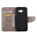For Galaxy A5 (2017) / A520 Butterflies Love Flowers Embossing Horizontal Flip Leather Case with Holder & Card Slots & Wallet & Lanyard(Grey)