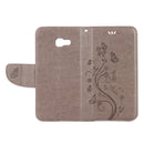 For Galaxy A5 (2017) / A520 Butterflies Love Flowers Embossing Horizontal Flip Leather Case with Holder & Card Slots & Wallet & Lanyard(Grey)