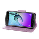 For Galaxy A5 (2017) / A520 Butterflies Love Flowers Embossing Horizontal Flip Leather Case with Holder & Card Slots & Wallet & Lanyard(Light Purple)