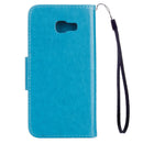 For Galaxy A5 (2017) / A520 Butterflies Love Flowers Embossing Horizontal Flip Leather Case with Holder & Card Slots & Wallet & Lanyard(Blue)