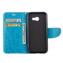 For Galaxy A5 (2017) / A520 Butterflies Love Flowers Embossing Horizontal Flip Leather Case with Holder & Card Slots & Wallet & Lanyard(Blue)
