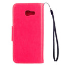 For Galaxy A5 (2017) / A520 Butterflies Love Flowers Embossing Horizontal Flip Leather Case with Holder & Card Slots & Wallet & Lanyard(Magenta)