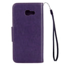 For Galaxy A5 (2017) / A520 Butterflies Love Flowers Embossing Horizontal Flip Leather Case with Holder & Card Slots & Wallet & Lanyard(Dark Purple)